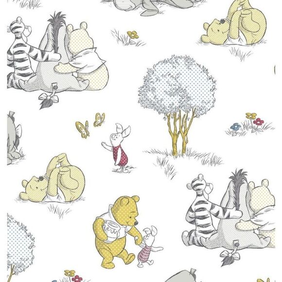 Disney Winnie The Pooh A Togetherish Sort Of Day Cotton 1 Yard X 43 Fabric NEW - Picture 3 of 3